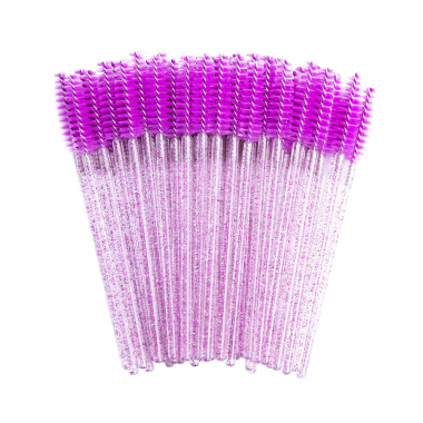  Applicators and brushes Brushes colour purple glitter - 50 szt Lashes Mania 18.990499 - 1