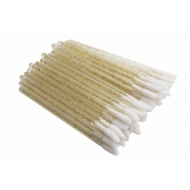  Aplikatory i szczoteczki Aplikatory welurowe kolor złote/brokat - 50 szt Lashes Mania 9.989999 - 1
