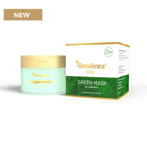  Henna i koloryzacja BrowXenna SPA – Zielona Maska do brwi Brow Xenna 71.1 - 1
