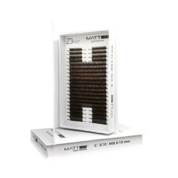  Rzęsy w paletkach DARK BROWN MATTline™ eyelashes  Rzęsy ZJ Pro MIX ZJPro 74.9 - 1