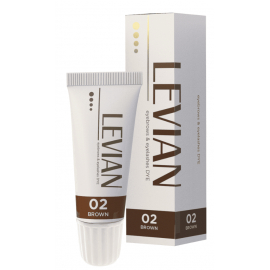 LEVIAN 02 BROWN Farba na obočie a mihalnice