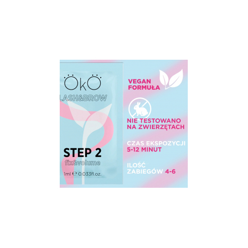 OkO STEP STEP 2 FIX&VOLUME do laminowania rzęs i brwi - 5 saszetek