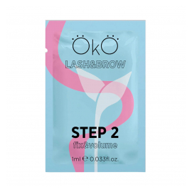 OkO STEP STEP 2 FIX&VOLUME για πλαστικοποίηση βλεφαρίδων και φρυδιών - φακελάκι