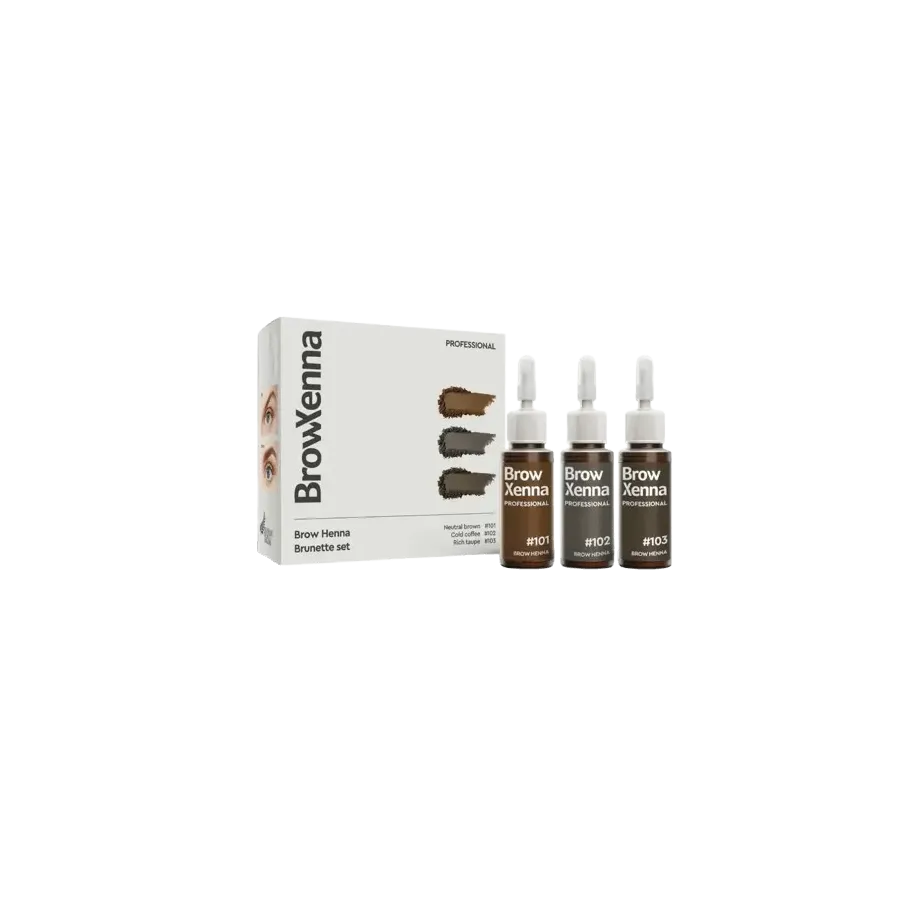 BrowXenna Set 3 Brunette zestaw 101, 102, 103