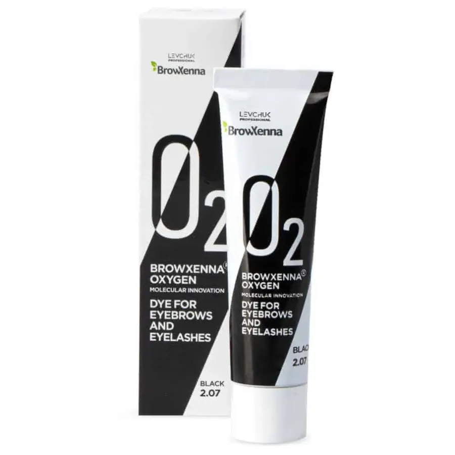 Oxygen J2  Farbka do rzęs i brwi BrowXenna - Black 2.07