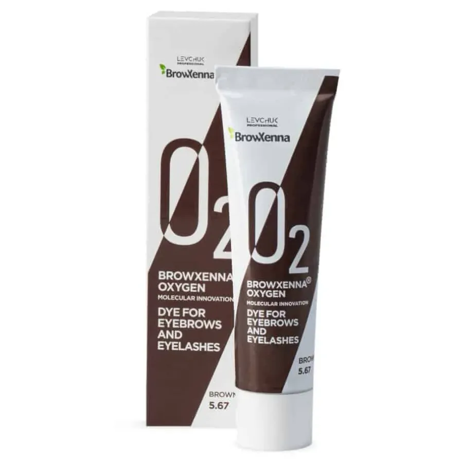 Oxygen J2 Farbka do rzęs i brwi BrowXenna - Brown 5.67