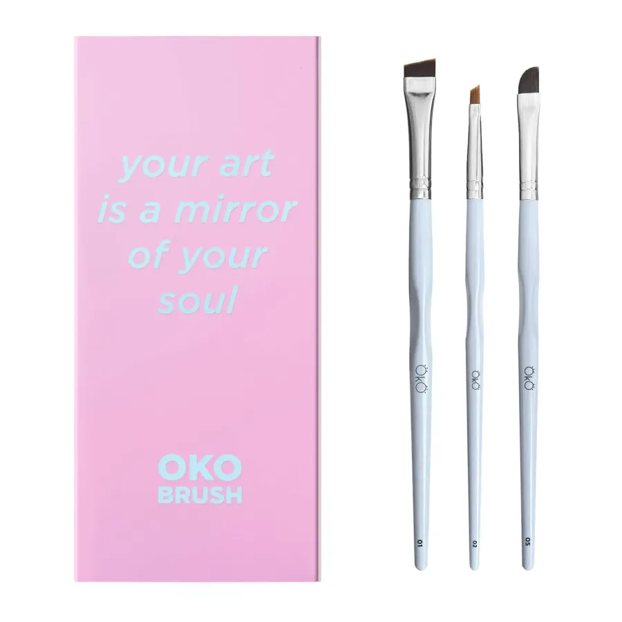 Zestaw Pędzli OKO różowy "Your Art is a Mirror of Your Soul"