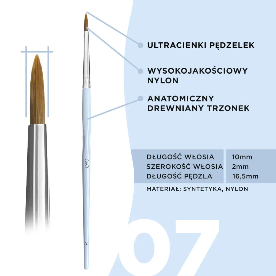 Pędzelek ultradelikatny OKO nr 7 BLACK EDITION
