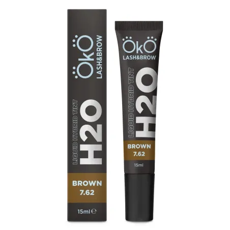 Brown 7.62 Farba do brwi i rzęs OkO  H20 Liquid Hybrid Tint  15 ml