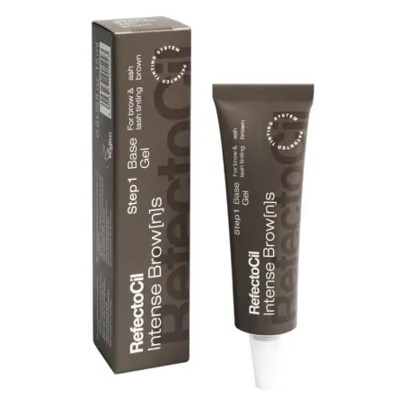 RefectoCil Intense Browns Base Gel Ash Brown 15ml farba do brwi i rzęs w kolorze popielaty brąz