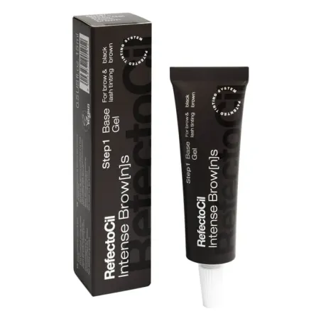 RefectoCil Intense Browns Base Gel Black Brown 15ml farba do brwi i rzęs w kolorze bardzo czarno-brązowym