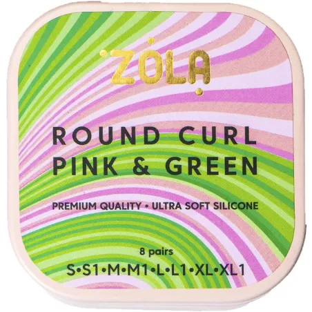 ZOLA Silikonowe Wałeczki do laminacji Round Curl Pink & Green (S, S1, M, M1, L, L1, XL, XL1)