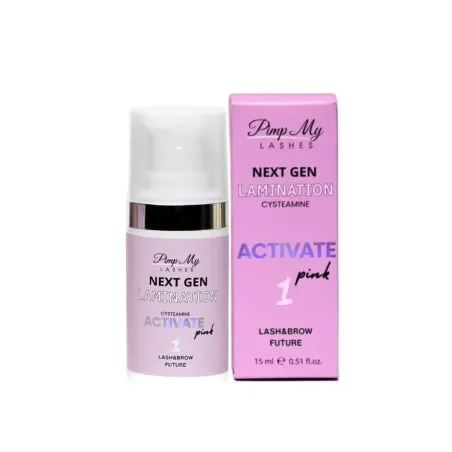 Preparat do koreańskiej laminacji rzęs i brwi step 1 activate CYSTEAMINE PINK NEXT GEN LAMINATION Pimp My Lashes