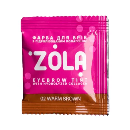 ZOLA Farba do Brwi z Kolagenem 02 Ciepły Brąz 5ml.