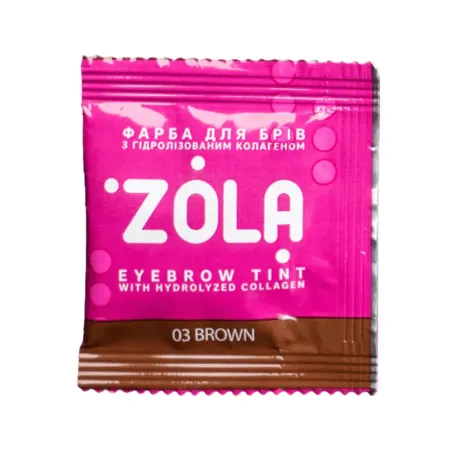 ZOLA Farba do Brwi z Kolagenem 03 Brązowa 5ml.