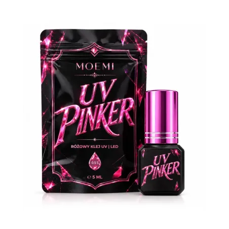 Klej Do Rzęs UV PINKER MOEMI 5 Ml – Różowy Klej Do Przedłużania Rzęs W Technologii UV, TMO